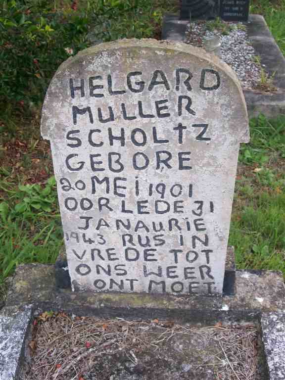 SCHOLTZ Helgard Muller 1901-1943