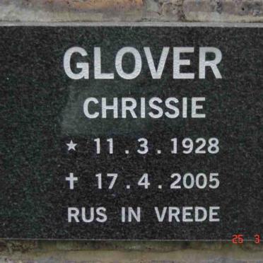 GLOVER Chrissie 1928-2005