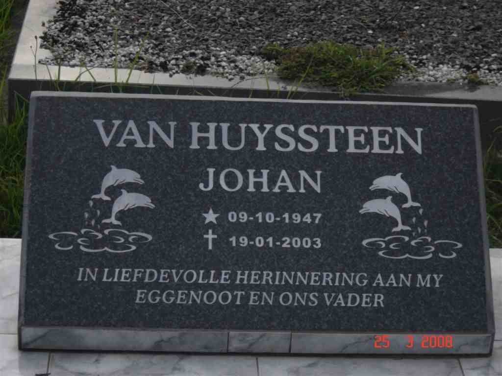 HUYSSTEEN Johan, van 1947-2003