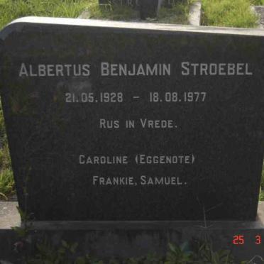 STROEBEL Albertus Benjamin 1928-1977