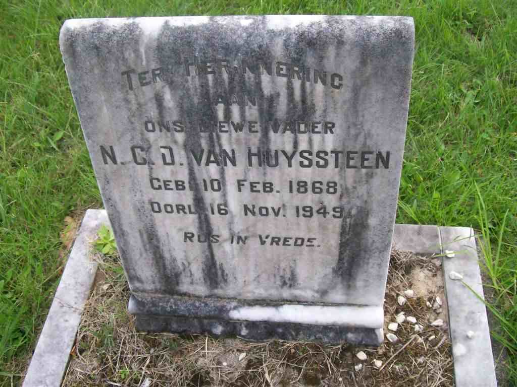 HUYSSTEEN N.C.D., van 1868-1949