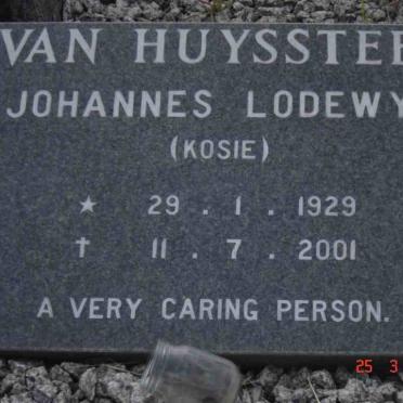 HUYSSTEEN Johannes Lodewyk, van 1929-2001