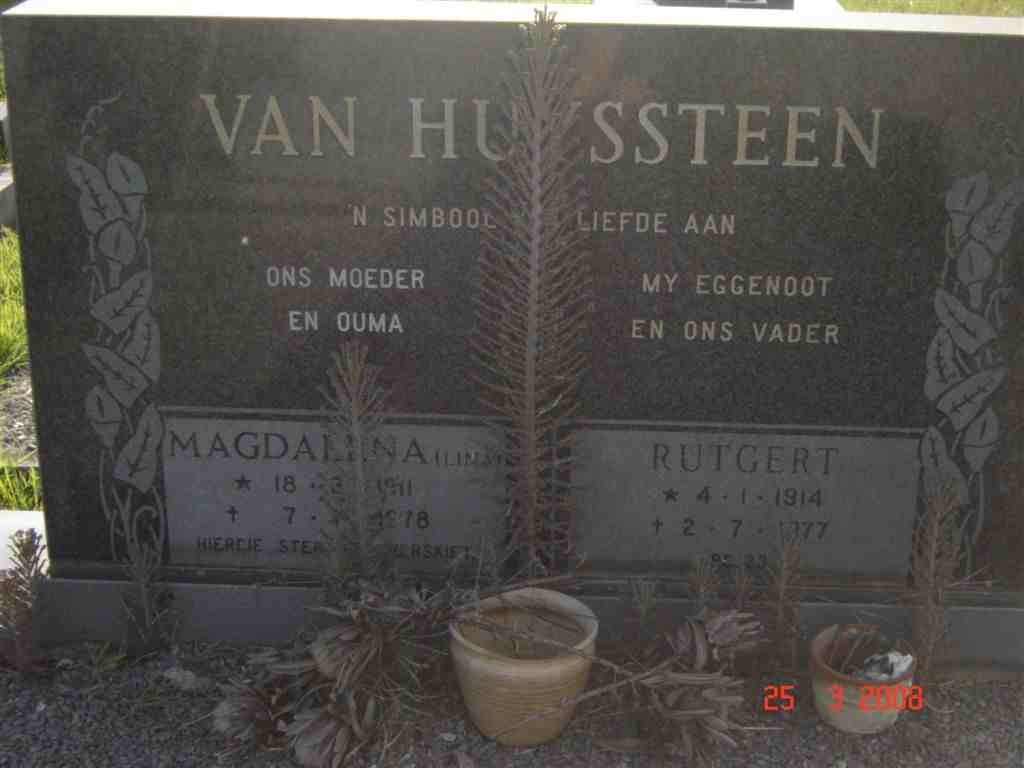 HUYSSTEEN Rutgert 1914-1977 &amp; Magdalena 1911-1978