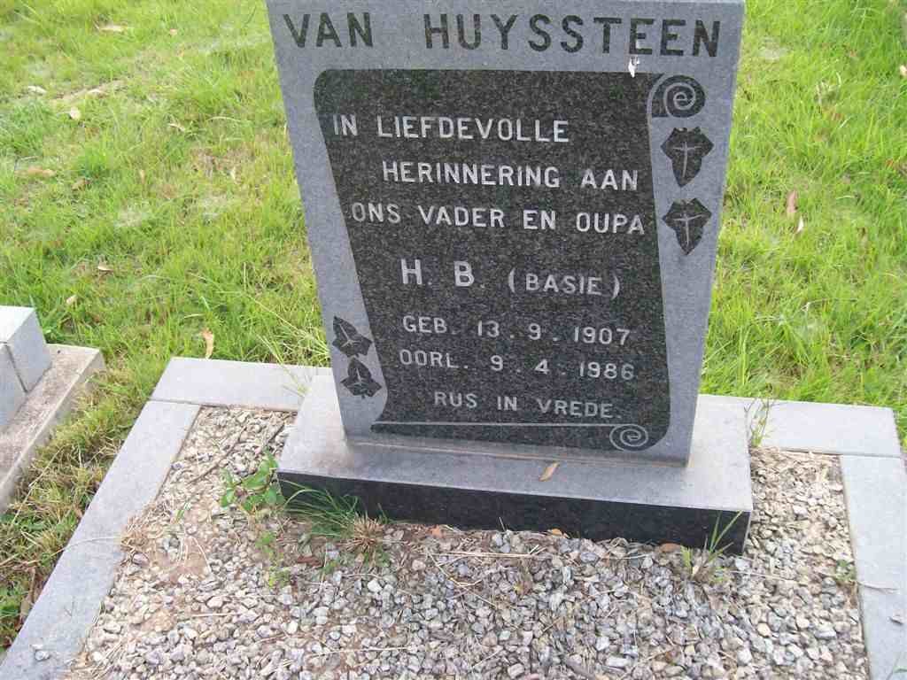 HUYSSTEEN H.B., van 1907-1986