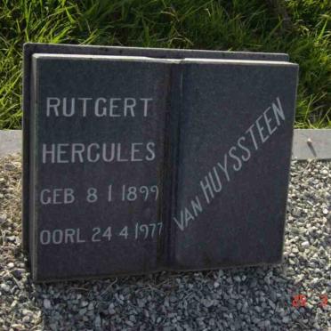 HUYSSTEEN Rutgert Hercules, van 1899-1977