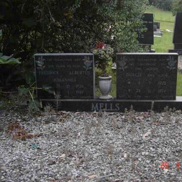 MELLS Frederick Albertus 1926-1987 &amp; Dulcie KOEN 1925-1974
