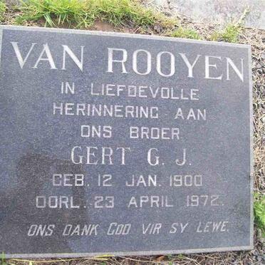 ROOYEN Gert G.J., van 1900-1972
