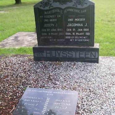 HUYSSTEEN Joseph J. 1893-1965 &amp; Jacomina J. 1900-1981