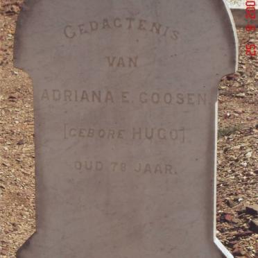 GOOSEN Adriana E. nee HUGO