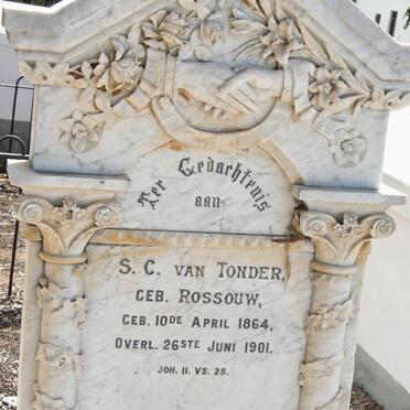 TONDER S.C., van nee ROSSOUW 1864-1901