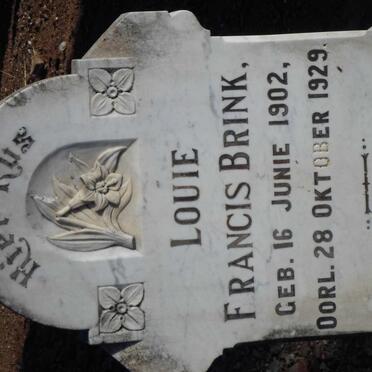BRINK Louie Francis 1902-1929