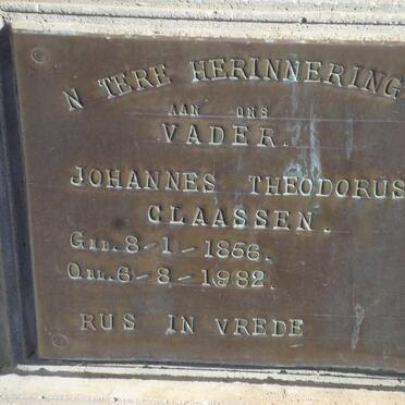 CLAASSEN Johannes Theodorus 1856-1932