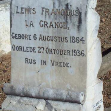GRANGE Lewis Francious, la 1864-1936