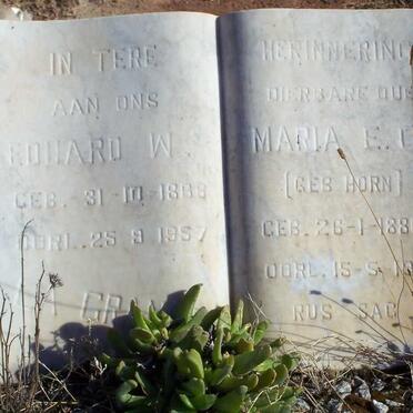 GRANGE Eduard W., la 18?6-1957 &amp; Maria E.C. HORN 1880-1958