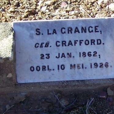 GRANGE S., la nee CRAFFORD 1862-1926