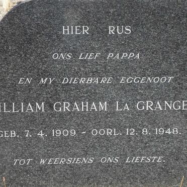 GRANGE William Graham, la 1909-1948