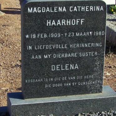 HAARHOFF Magdalena Catherina 1909-1980