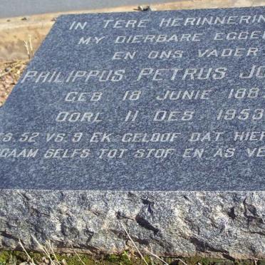 JOUBERT Philippus Petrus 1887-1953