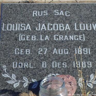 LOUW Louisa Jacoba nee LA GRANGE 1891-1989