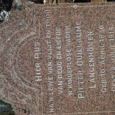 LANGENHOVEN Pieter Guillaume 1836-1919