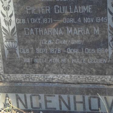 LANGENHOVEN Pieter Guillaume 1871-1945 &amp; Catharina Maria M. CRAFFORD 1879-1964