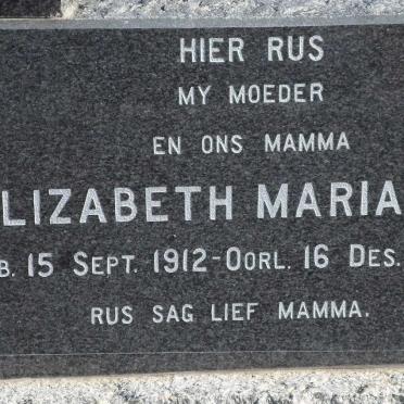 NEL Elizabeth Maria 1912-2000