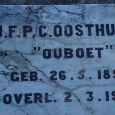 OOSTHUIZEN J.F.P.C. 1894-1923