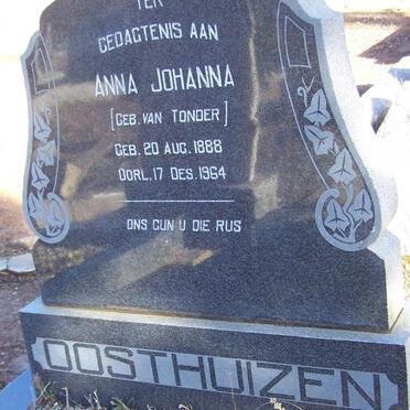 OOSTHUIZEN Anna Johanna nee VAN TONDER 1888-1964