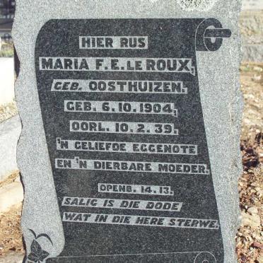 ROUX Maria F.E., le nee OOSTHUIZEN 1904-1939