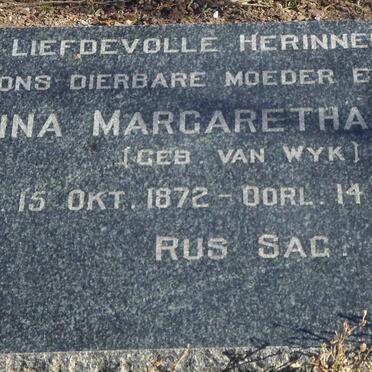 STEYN Anna Margaretha nee VAN WYK 1872-1952