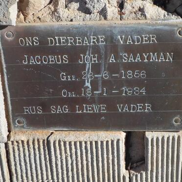 SAAYMAN Jacobus Joh. A. 1856-1934