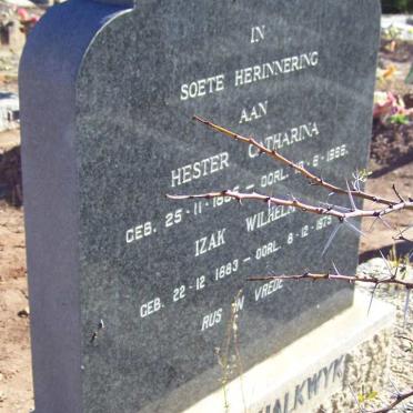 SCHALKWYK Izak Wilhelm, van 1883-1975 &amp; Hester Catharina 1885-1966