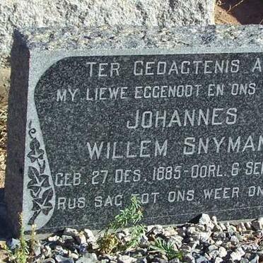 SNYMAN Johannes Willem 1885-1955