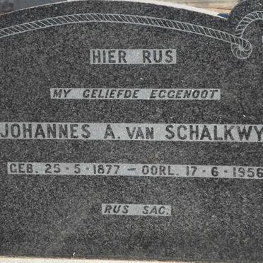 SCHALKWYK Johannes A., van 1877-1956