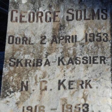 SOLMS George 1916-1953