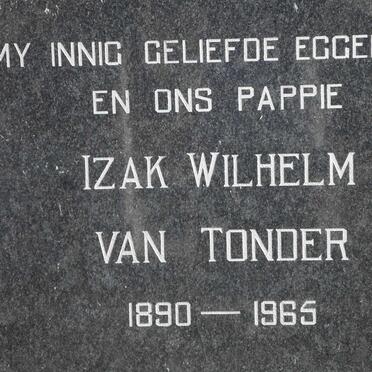 TONDER Izak Wilhelm, van 1890-1965