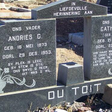 TOIT Andries G., du 1873-1953 &amp; Catherina F. CRONJE 1884-1946
