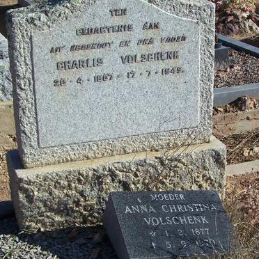 VOLSCHENK Charlis 1867-1949 &amp; Anna Christina 1877-1970