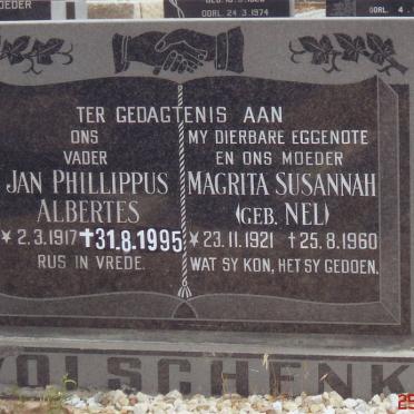 VOLSCHENK Jan Phillippus Albertes 1917-1995 &amp; Magrita Susannah NEL 1921-1960