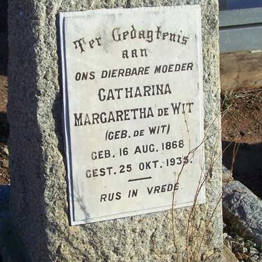 WIT Catharina Margaretha, de nee DE WIT 1868-1935