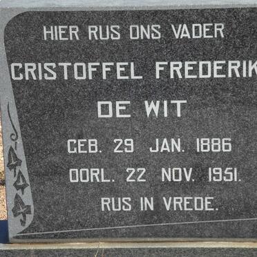 WIT Cristoffel Frederik, de 1886-1951
