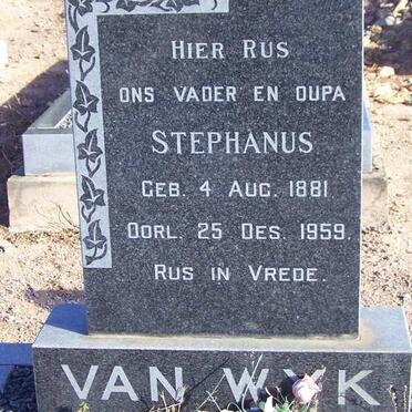 WYK Stephanus, van 1881-1959