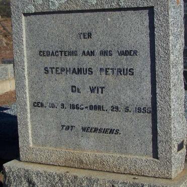 WIT Stephanus Petrus, de 1865-1955