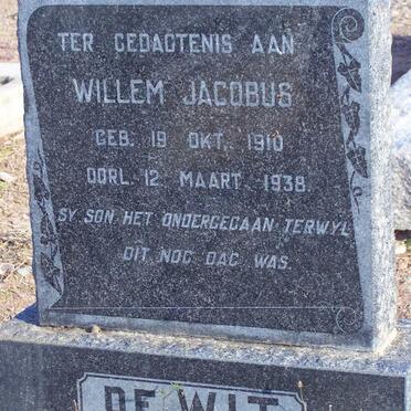 WIT Willem Jacobus, de 1910-1938