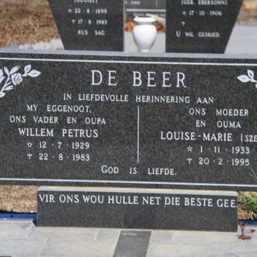 BEER Willem Petrus, de 1929-1983 &amp; Louise-Marie SZENTÉ 1933-1995