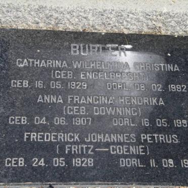 ENGELBRECHT Anna Francina Hendrika nee DOWNING 1907-1992 :: ENGELBRECHT Frederick Johannes Petrus 1928-1992 