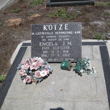 KOTZE Engela J.M. nee COETZEE 1919-2000