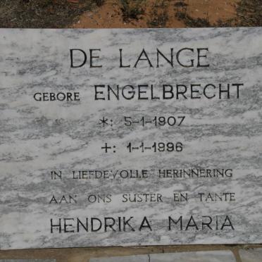 LANGE Hendrika Maria, de nee ENGELBRECHT 1907-1996