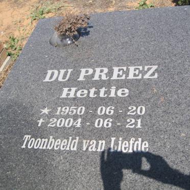 PREEZ Hettie, du 1950-2004