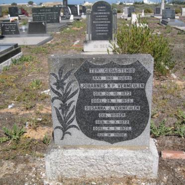 VERMEULEN Johannes N.P. 1873-1953 &amp; Susanna J. VISSER 1872-1955